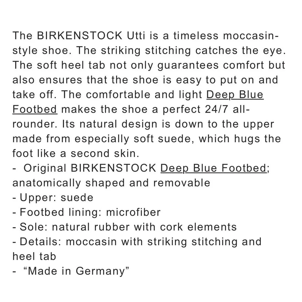 Birkenstock Utti Loafers Mens 43 280 M10 Elemental Blue Suede Slip On Shoes NEW